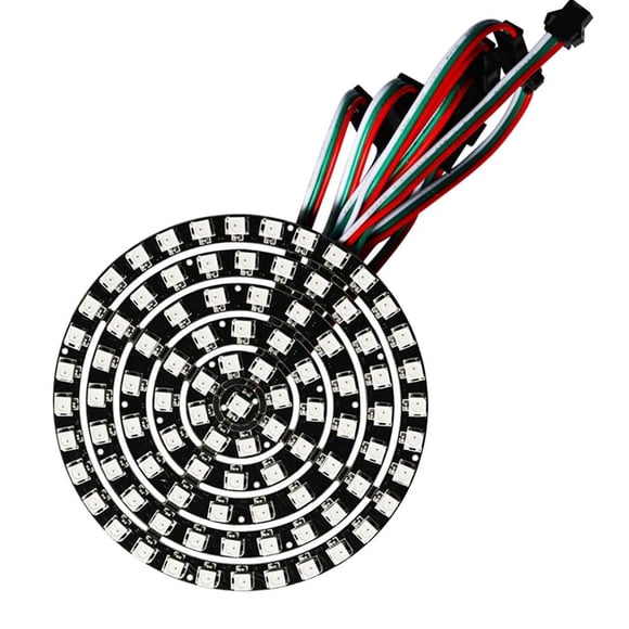 Lámpara LED de anillo WESIRI WS2812B 5050 RGB 93 LED DC5V