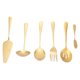 thumbnail image 1 of Xiao Hua Juego de Utensilios de Cocina de 6 Piezas, Juego de Cubiertos de Cuchara para Fiesta y Banquete de Acero Inoxidable, Juego de Herramientas Pequeñas de Cocina Compartido, color Dorado, 1 of 4
