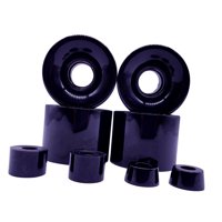 Ioensy - 4 Piezas Ruedas De Monopatín Dureza 78A Reemplazo De Rueda De Amortiguación De Pu Duradera Negro