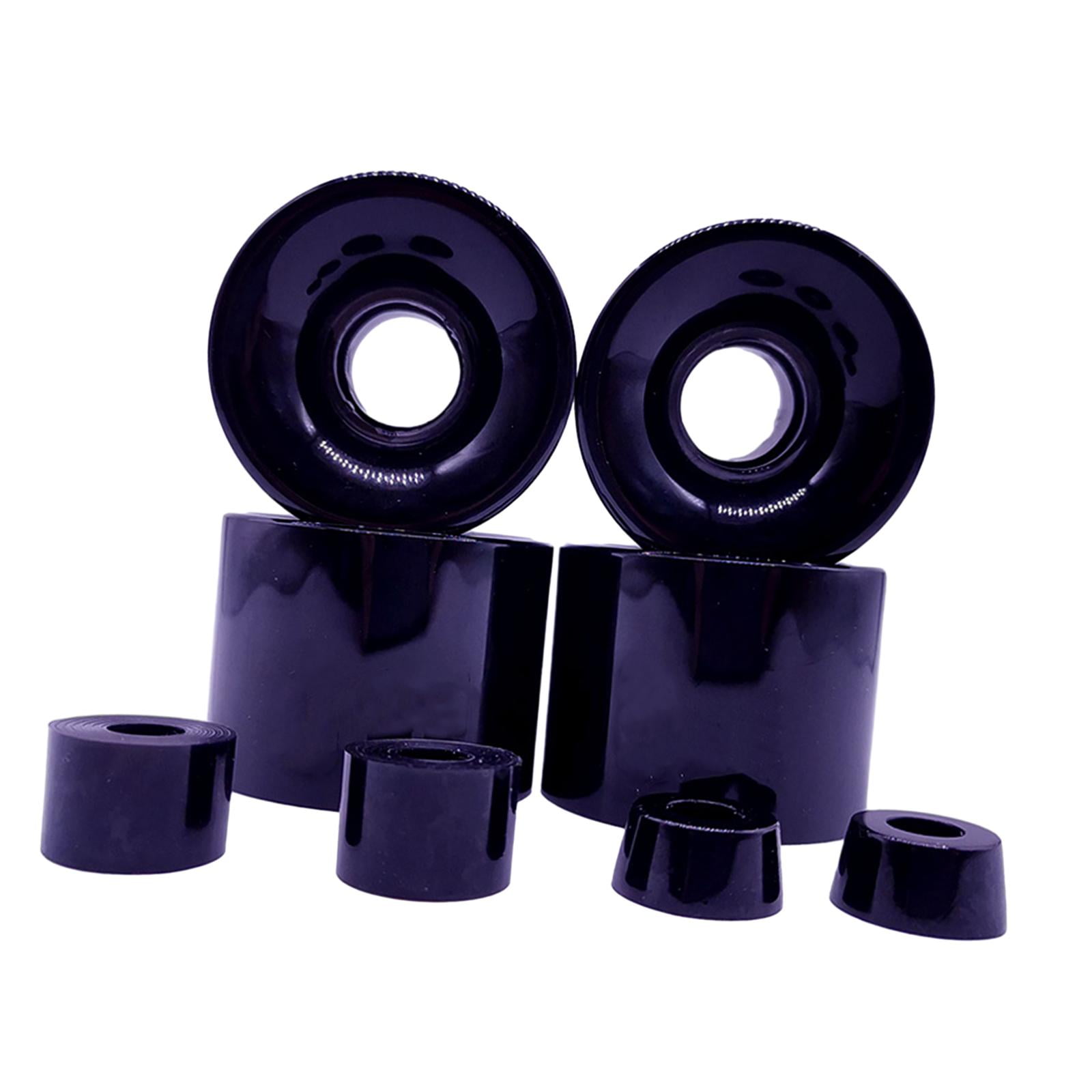Ioensy - 4 Piezas Ruedas De Monopatín Dureza 78a Reemplazo De Rueda De Amortiguación De Pu Duradera Negro