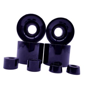 Ioensy - 4 Piezas Ruedas De Monopatín Dureza 78A Reemplazo De Rueda De Amortiguación De Pu Duradera Negro