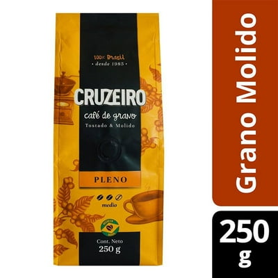 Café Grano Molido Pleno Bolsa 250 Gr Cruzeiro