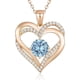 thumbnail image 1 of Collar HESHPAWS Love Pendant con Piedra de Nacimiento Zirconia Plata, 1 of 3