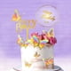thumbnail image 4 of Decoración de pastel de mariposa, Decoración de pastel de mariposa de oro metálico de feliz cumpleaños, Decoración de pastel de feliz cumpleaños, 4 of 7
