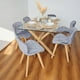 thumbnail image 1 of Comedor Moderno Mesa Xinia 140x90 + 6 Sillones Rubik Velvet Gris, 1 of 3