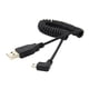 thumbnail image 2 of Cable De Resorte USB 2.0 A Macho A ángulo Izquierdo Mini B 5p Macho, 2 of 3