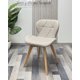 thumbnail image 4 of Pack 4 Sillas Para Comedor Aviador Radar Tapiz Lino Base Madera - Beige, 4 of 4