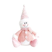 Bothyi - Muñeco De Nieve De Peluche Navideño, Centro De Mesa, Figura De Peluche Para Repisa De Oficina, Escritorio, Muñeco De Nieve Sentado