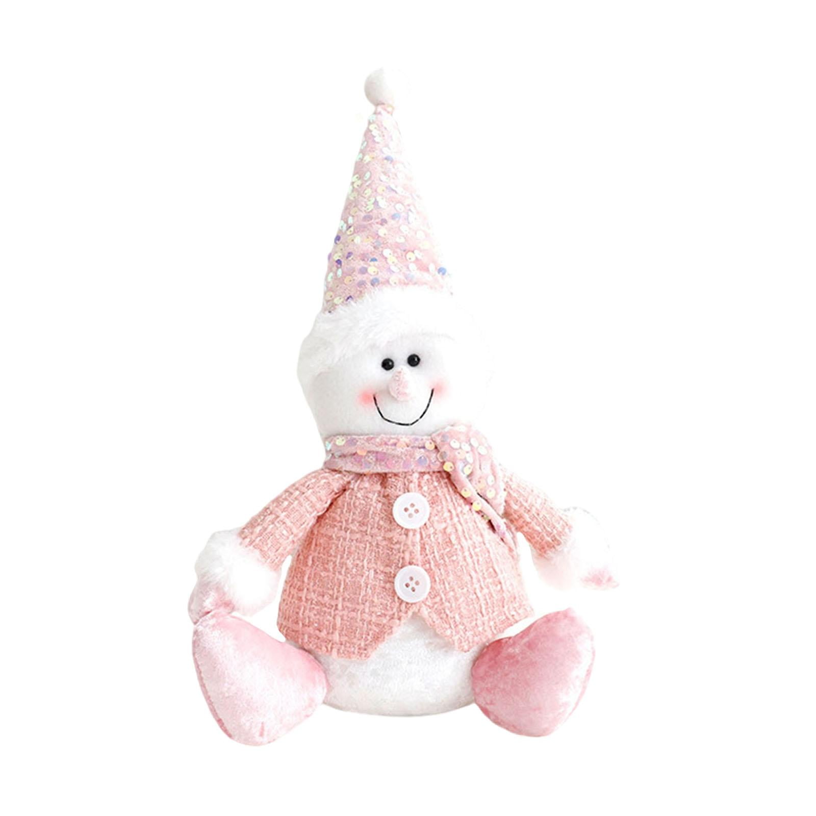 Bothyi - Muñeco De Nieve De Peluche Navideño, Centro De Mesa, Figura De Peluche Para Repisa De Oficina, Escritorio, Muñeco De Nieve Sentado