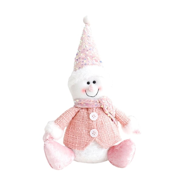 Muñeco De Nieve De Peluche Navideño, Centro De Mesa, Figura De Peluche Para Repisa De Oficina, Escritorio, Muñeco De Nieve Sentado