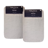 Pack 2 Alfombras De Baño Nautica Home Ultra Suave 40X60Cm Gris Claro