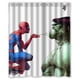 thumbnail image 1 of Cortina de ducha Hulk vs. Spiderman, juego de cortinas de baño con ganchos, tamaño 60 x 72 pulgadas, 1 of 3