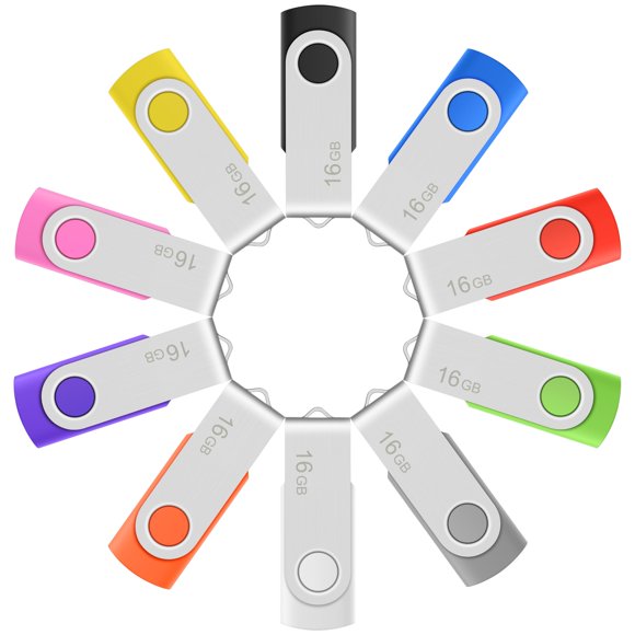 Unidad flash USB Enfain Swivel Classic 32 GB USB 2.0, paquete de 10