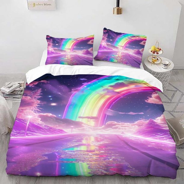 Fantasy Rainbow Door Themed Bedding Duvet Cover and Pillowcase Set