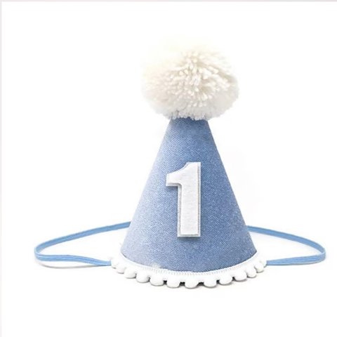 Gorro De Fiesta De Cumpleaños Snlioek Blue Para El Primer Cumpleaños De Un Bebé