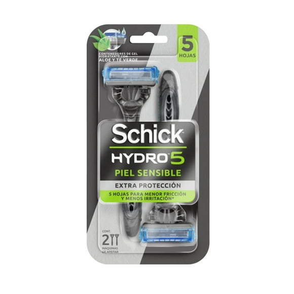 Pack Máquina de Afeitar Schick Quattro Hydro, 2 un