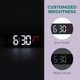 thumbnail image 2 of Reloj Despertador Triple REGALWOVEN para Dormitorio, Pantalla de Números Grandes, Regulable, Temperatura, 12/24H para Dormilones Profundos 6.3 x 2.4 x 1 pulgada Negro Azul, 2 of 7