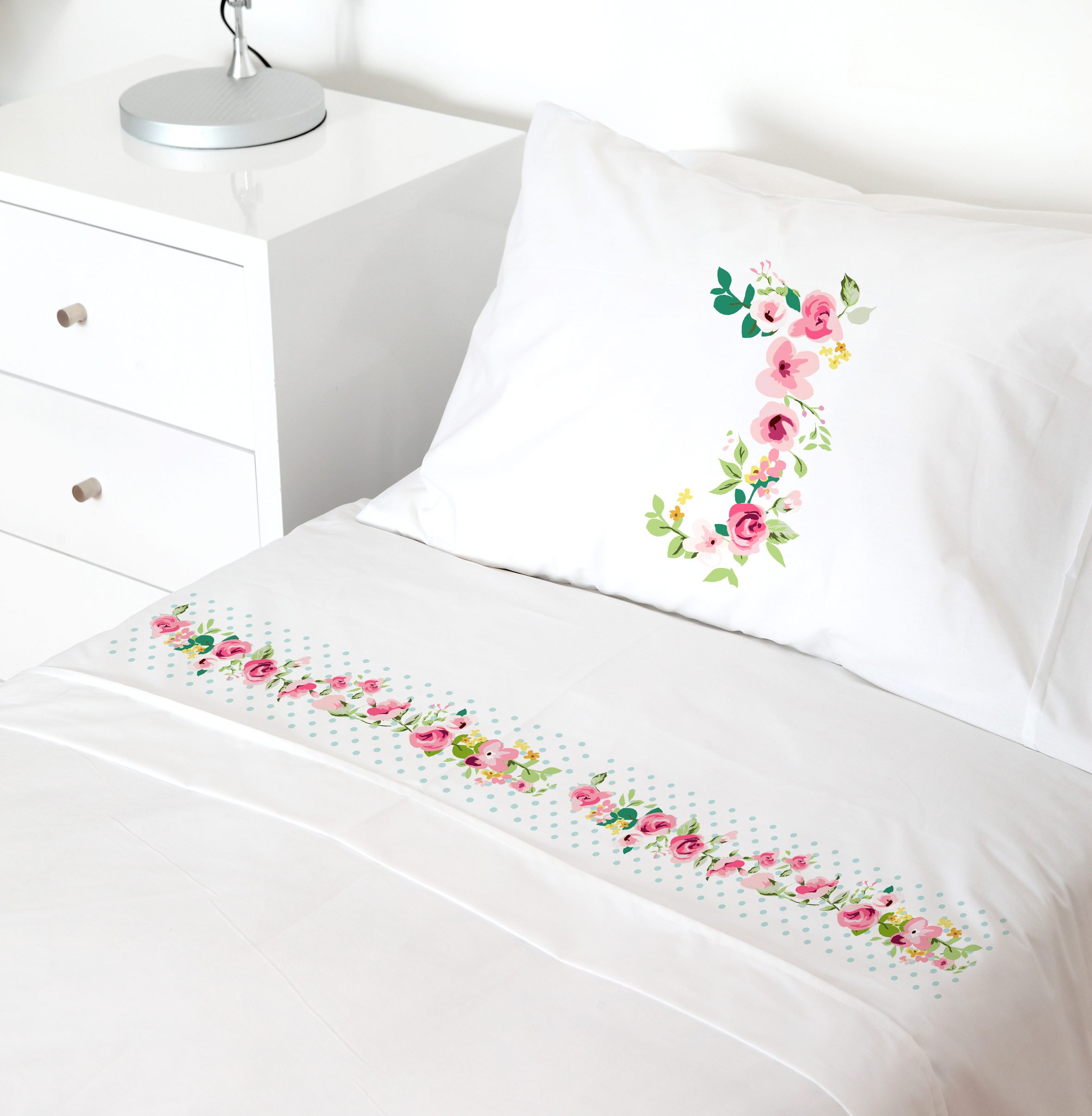 Tuyo Print - Juego De Sábanas 1,5 Pl Letras Vintage J