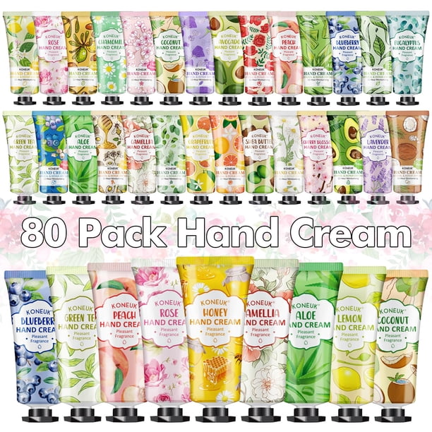 Set de crema de manos KONEUK, paquete de 80 unidades, para mujeres con manos secas y agrietadas
