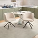 thumbnail image 1 of 270° Swivel Home Office Desk Chairs Set of 2,Modern Dining Chairs, Upholstered Bedroom Chairs with Metal Base,Makeup Chair for Vanity, for Living Room, Bedroom,Study Room,Dining Room(Beige), 1 of 3