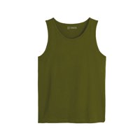 Camiseta Rib Sin Manga Snix Verde Musgo Talla S