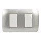 thumbnail image 1 of Interruptor Embutido doble 9/15 10a blanco / Plata Armado - Lexo, 1 of 3
