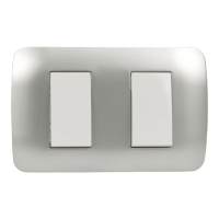 Interruptor Embutido Doble 9/15 10A Blanco / Plata Armado - Lexo
