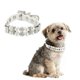 thumbnail image 1 of Collar de Perlas para Perro Uxcell, Collar de Gato con Perlas Brillantes, Lujoso Collar de Mascota con Cristales de Diamantes, Collar de Boda para Mascotas Pequeñas, (Blanco, XS), 1 of 7