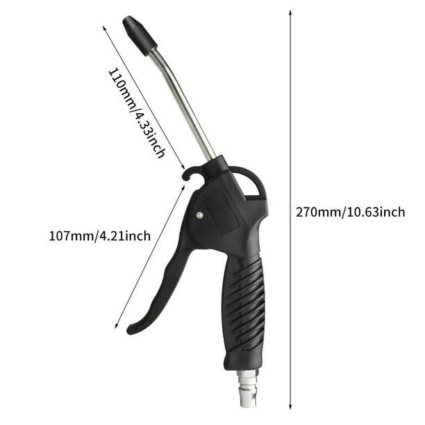 Effortlessly Clean Any Surface with Our High Volume Air Blow Gun - Industrial Grade Pneumatic Air Compressor Accessories with Guard Air Flow Nozzle and Easy Attachment to Air Hose - Fast Shipping, Stu