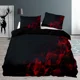 thumbnail image 1 of Black Duvet Cover Queen Size,Bedroom Abstract Blue Geometric Pattern Quilt Cover 220x240 with Pillowcase Bedding Set, 1 of 5