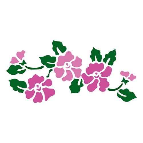 Stencil Floral Amor Perfecto 33X14 Cm