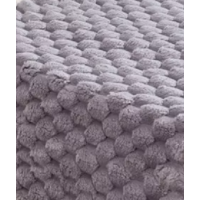 Genérico - Piecera 70X190 Cm + 2 Fundas 45X45 Cm Plush Peludita King Color Gris Claro