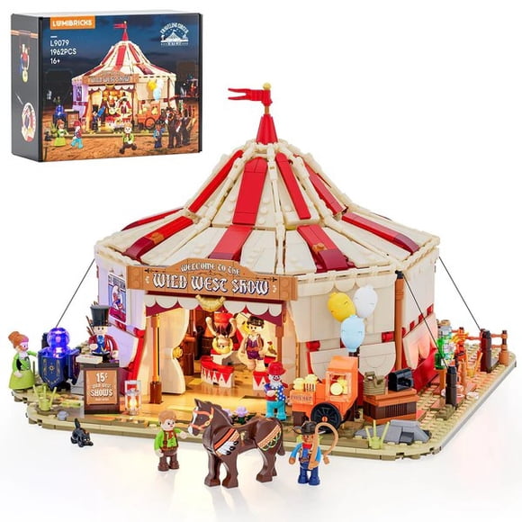 Set de bloques de construcción Lumibricks Circo Viajero de 1962 piezas