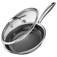 Sartén Fogdream De Acero Inoxidable De 26 Cm Con Tapa Antiadherente