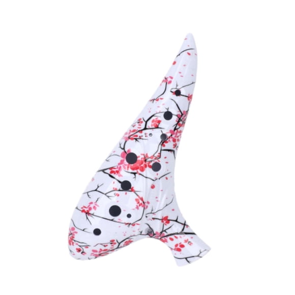 Ocarina de 12 Agujeros, Instrumento Artesanal, Portátil, Elegante, de Resina, Práctica, Profesional, Regalo para Principiantes, Adultos Y Amantes de L Rojo