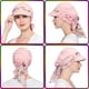 thumbnail image 5 of Gorras Chemo Hats Con Forro De Algodón De Bambú Para Vendedores De Periódicos Rosas, 5 of 6