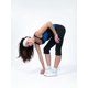 thumbnail image 4 of Jess de Meiko Leggings Capri Casual Athleisure para Mujer con Cintura Doblada en Contraste Elástica Negro y Azul S, 4 of 6