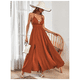 thumbnail image 4 of Vestido Largo de Mujer Camisero Escote V Profundo, 4 of 6