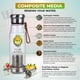 thumbnail image 1 of Organic Greek Vitamin Bottles Hydrogen Alkaline Generator Water Filter 500ml Borosilicate Glass, 1 of 3