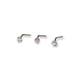 thumbnail image 3 of Pack Piercing Acero Quirúrgico Nariz set Zirconia Tornasol forma L, 3 of 3