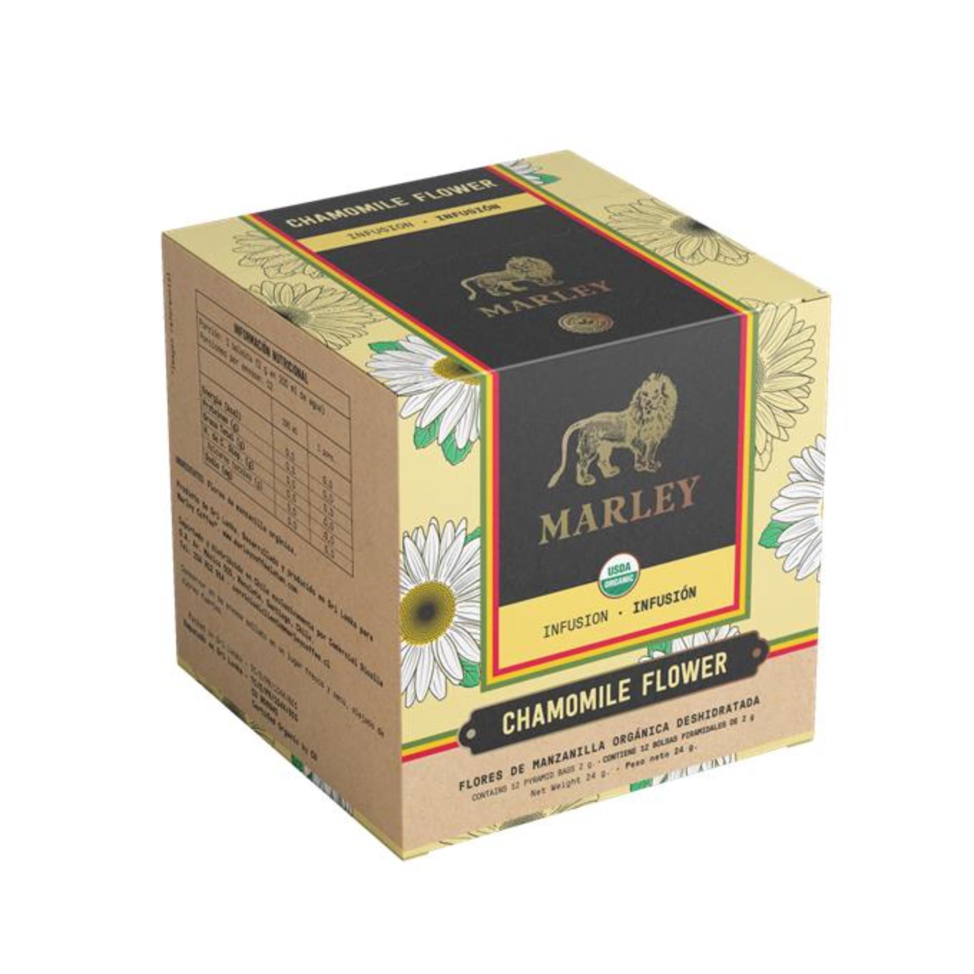 Té Flores Manzanilla Infu Orgánica Caja 12 Un Marley Coffee