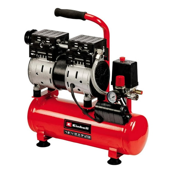 Compresor Einhell Te-ac 6 Silent - 6lts - 8 Bar rojo