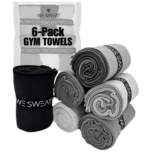 Toallas de gimnasio WESWEAT de microfibra, paquete de 6, sin olor