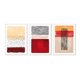 thumbnail image 1 of Set de Cuadros Triple Abstracto Tierra con Marco Blanco, 1 of 1