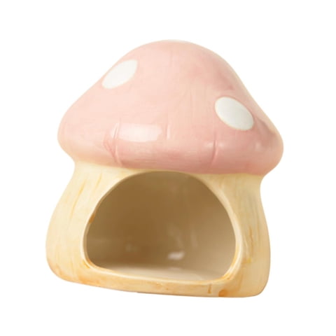 Magideal - Escondite De Hámster De Champiñones, Granjas De Tortillas De Indias Hábitatdecor Chinchilla Hütte, Hámster Hámsterhaus Para Animales Pequeños Hámster Grande