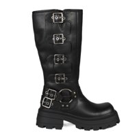 Megabazar Spa - Bota Hebillas Negras De Mujer 89 Yassne Negro