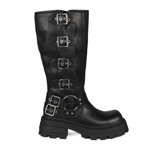 Bota Hebillas Negras de Mujer 89 Yassne Negro