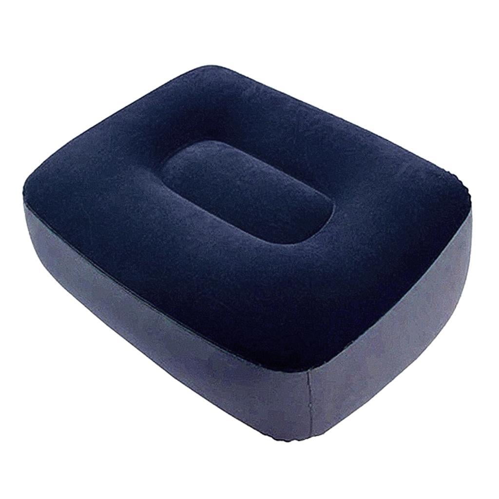 Bothyi - Reposapiés Inflable Debajo Del Reposapiés De La Curva Del Escritorio Para El Escritorio Del Juego Del Estudio Gris Azul