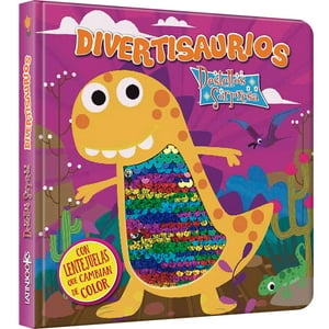 Zig-Zag - Libro Destellos Sorpresa - Divertisaurios / 10 Páginas De Cartón Troqueladas Con Lentejuelas Metalizadas, De 17 X17 Cm. Tapa Cartoné Troqueladas Con Lentejuelas Metalizadas,