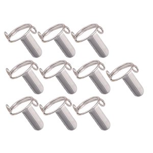 Ioensy - 10 Anillos Para Uñas Sin Adhesivo Ni Pegamento Para Decoración De Uñas Acrílicas Ajustables Plateados